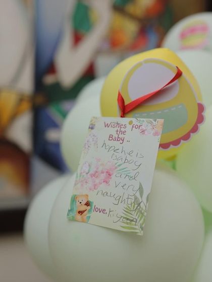 A heartfelt, handwritten wish on one of my custom "Wishes for the Baby" cards.