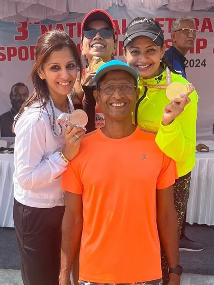 Celebrating with medals after the Masters Championship. Every achievement is a shared victory for the Be Fit tribe.