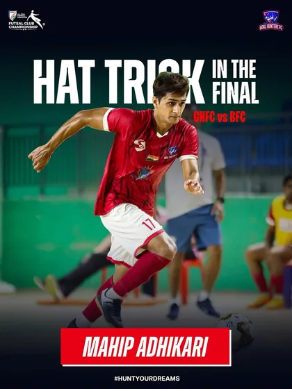 A hat-trick in the final. A special graphic celebrating Mahip Adhikari's incredible performance when it mattered most.