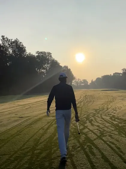 The journey in golf, like in life, often starts with an early morning and a clear path. I believe in building a strong mental game, finding focus and calm even before the first tee shot.
