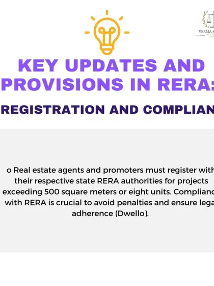 RERA mandates that real estate agents and promoters must register projects that exceed a certain size (500 square meters or eight units). This registration and compliance are essential for legal operations and help ensure that the project you are investing in is legally sound and transparent.