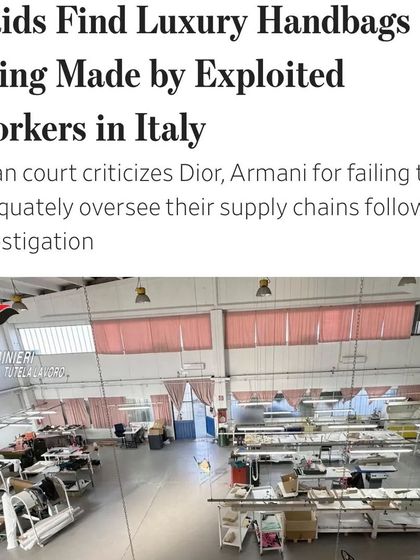 A news report on exploited workers making luxury handbags is a stark reminder to question our values. If someone is impressed by a handbag or a car, are they truly worth impressing at all?