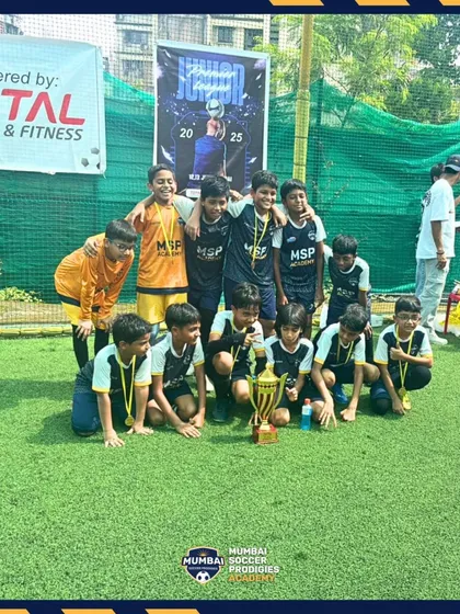 The joy of victory! Our U11 squad celebrates their championship win, a testament to their hard work, teamwork, and the fun they have along the way.