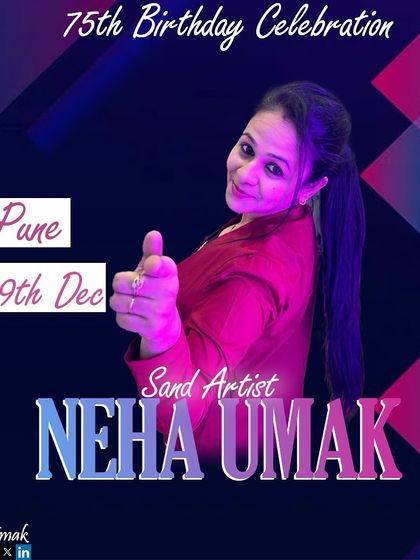 A poster for a 75th birthday celebration in Pune. I love showcasing a person's life journey for their family and friends.