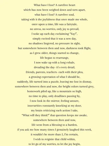This moving poem was written by a 13-year-old student during a session on emotional literacy. It is a powerful reminder that children experience deep feelings and that writing can be a lifeline for expressing the chaos and pain they hold inside.