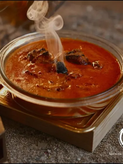 This is my Murg Angara Korma, a dish that truly represents my cooking philosophy. Tender chicken is slow-cooked in a rich, spicy gravy and infused with a smoky charcoal flavor. It’s a sensory experience, served hot and ready to be the star of your event.