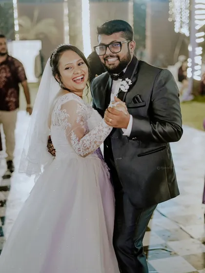 The first dance as a married couple. This shot captures the fun, energy, and pure happiness of the moment.