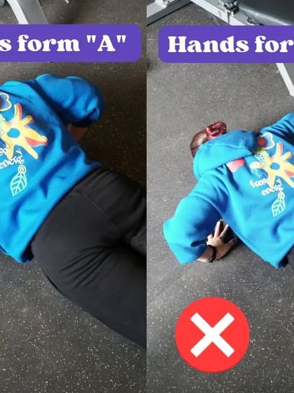 Let's fix your push-up form. Your hands should form an "A" shape with your body, not a "T". This protects your shoulders and engages your chest muscles correctly.