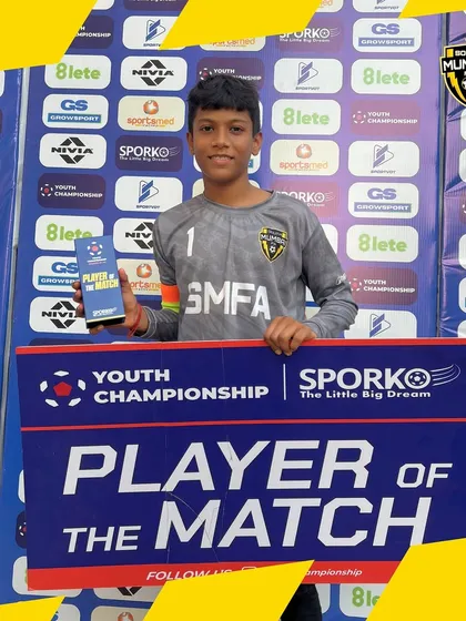 Goalkeeper Nirvaan Jhaveri awarded Player of the Match for his phenomenal performance. A great keeper is the backbone of a great team.