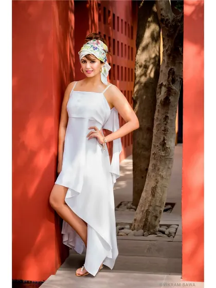 The breezy elegance and boho vibes of Huma Qureshi for an AsiaSpa India magazine shoot. We used the natural architecture and light to create this relaxed yet chic portrait.