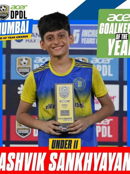 Meet our goalkeeping champ, Ashvik. His technique, character, and hunger to improve earned him the U11 Goalkeeper of the Year award.