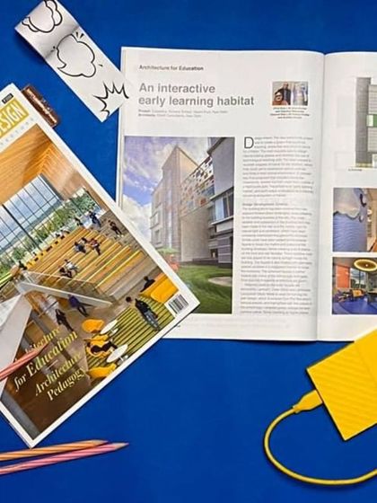 Our interactive design for the Supaksha Early Learning Habitat was featured in Architecture + Design magazine. This recognition highlights our innovative approach to educational architecture.