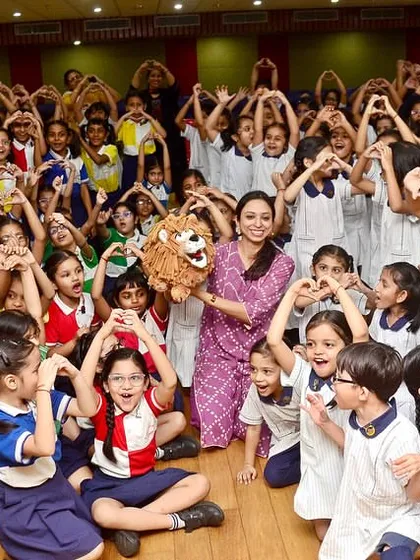 So much love from the students at Sushila Birla Girls' School. It's a joy to see them connect so deeply with the puppets and the stories they tell.