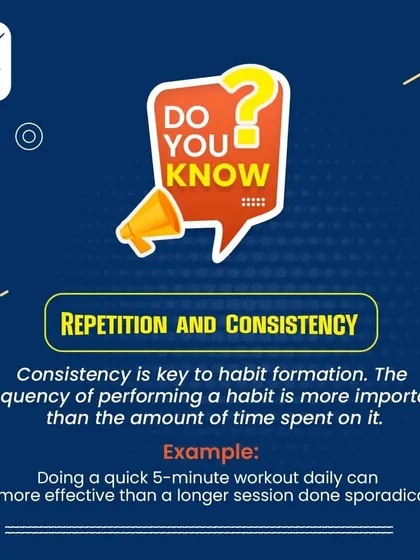 The Power of Repetition and Consistency in Habit Formation. To build a new habit, frequency is more important than duration. A quick 5-minute workout done daily is more effective than a long session done sporadically. I teach you how to leverage this principle for lasting change.