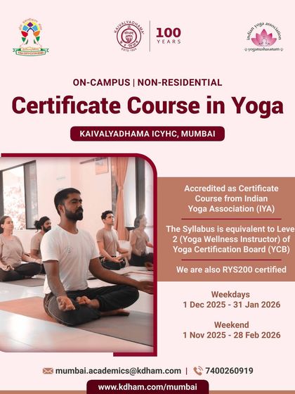 Begin your journey as a certified Yoga Wellness Instructor with my foundational Certificate Course in Yoga. This graphic provides key details about the program, including its accreditation and flexible batch timings to suit your schedule.