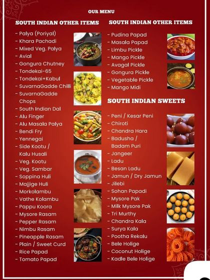 Udupi Golden Caterers - Vegetarian Breakfast Catering Our Catering Menu photo 4