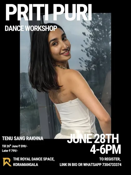 Announcement for another one of Priti Puri's popular semi-classical workshops.