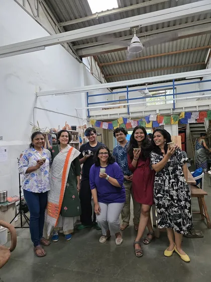 A group photo from our student artwork review and display. With each sharing, our perception of creating and learning is renewed. Thank you for trusting us with your journey.
