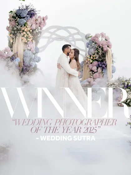 Being named 'Wedding Photographer of the Year' by WeddingSutra was an incredible honor. This award isn't just for me, but for my amazing team and for every couple who has trusted us with their most precious memories. It fuels our passion to keep telling stories that matter.