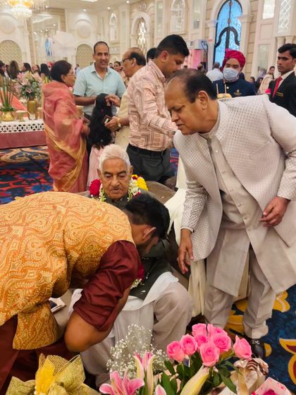 A moment of humility and respect. Receiving blessings from the elders of the family after a performance is a blessing in itself and a reminder of the cultural values I hold dear.