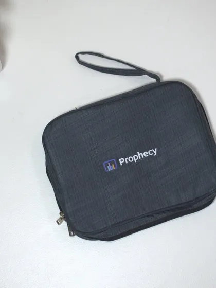 A custom tech pouch we created for Prophecy. The simple, durable design makes it a practical accessory for any professional.