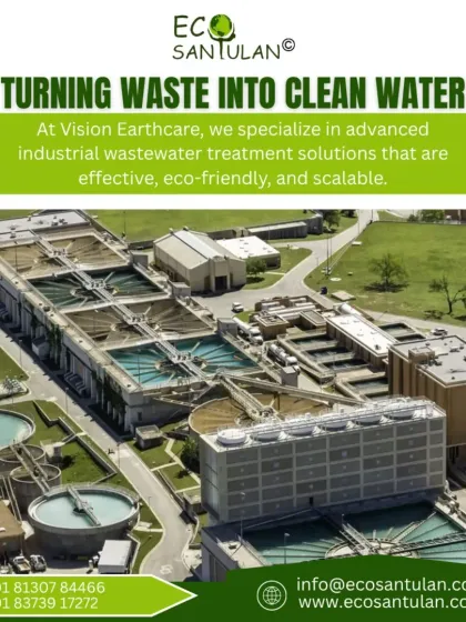 Beyond rainwater, we also focus on recycling used water. This image shows an industrial-scale Sewage Treatment Plant (STP), representing our capability to design and implement advanced wastewater treatment solutions for buildings and factories, turning waste into a resource.