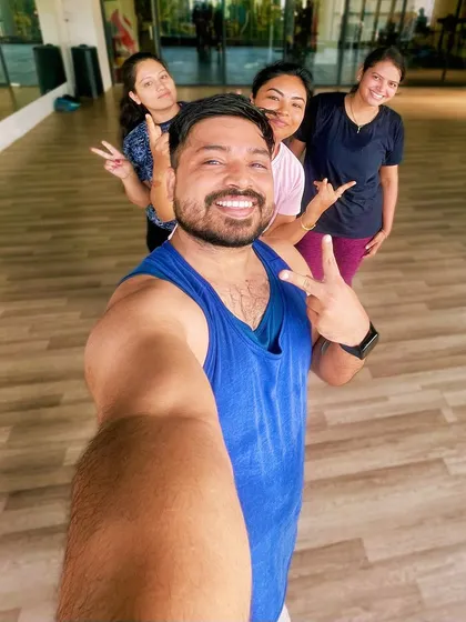 Another fun selfie with the amazing people who make our classes so special. It's all about good vibes and moving together.
