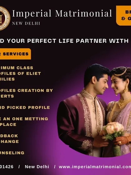 Our services are designed for elite families. We offer premium class profiles, expert profile creation, handpicked matches, one-on-one meetings, and dedicated counseling.