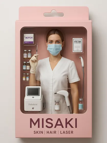 At Misaki, skincare is a science. I combine my medical expertise with US FDA-approved technology and products like Botox and HydraFacial to provide treatments that are not only effective but also completely safe and tailored to you.