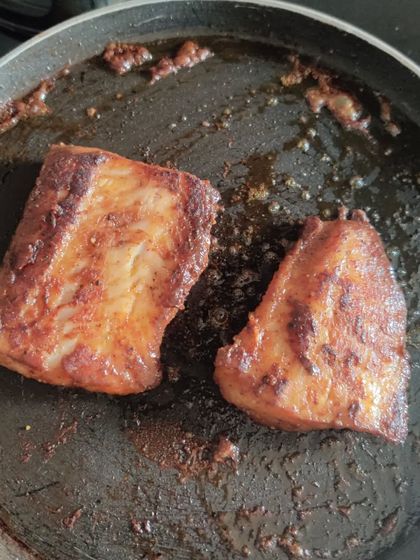 Another shot of the pan seared Basa. Cooking your own meals is the easiest way to control your nutrition and ensure you're hitting your macros.