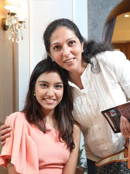 A proud moment for a mother and daughter. Here, 16-year-old author Aadya Aggarwal is with her mother, Tanya, at the launch of her debut short story collection, "i-spy."