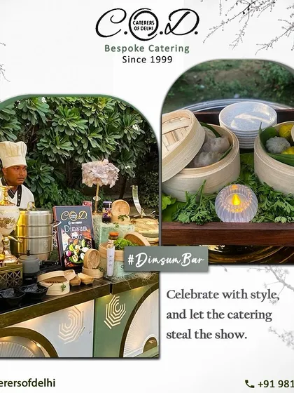 Our stylish Dimsum Bar is a perfect addition to any modern celebration. We serve a variety of steamed and fried dim sum from an elegantly designed cart, providing an interactive and memorable culinary experience for your guests.