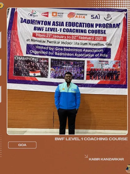 Coach Kabir Kanzarkar at the BWF Level 1 Coaching Course in Goa. We believe in continuous learning, ensuring our coaches are equipped with the latest techniques and knowledge to guide our players.
