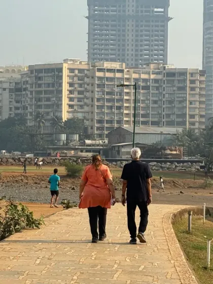 An older couple taking a leisurely walk on our paved pathway. Our park is a space for all ages to prioritize their health and enjoy the simple pleasure of moving in a beautiful, natural environment.