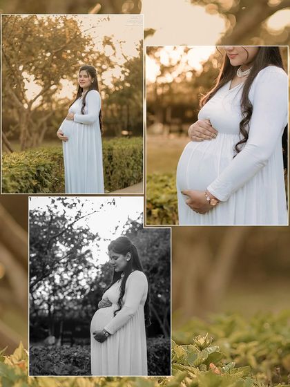 A collage showing a mix of color and black and white portraits from the same outdoor session. This highlights how different processing can bring out different emotions in a photograph.
