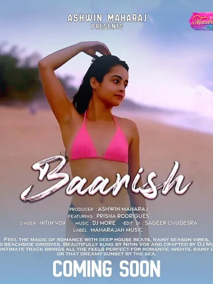This is the artwork for my original production, "Baarish". For this track, I blended deep house beats with romantic, rainy season vibes to create a mellow and intimate sound, perfect for a sunset by the sea.