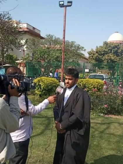 Giving a media interview on the lawns of the Supreme Court. It is part of my responsibility to provide expert legal commentary on judgments that affect the nation.