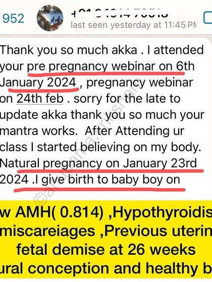 This is an incredible story of resilience. After 5 miscarriages and a previous fetal demise, this student conceived naturally and gave birth to a healthy baby boy.