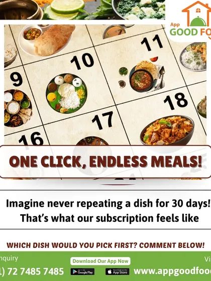 Imagine a whole month of delicious meals without a single repeat. Our subscription plan calendar shows how we bring endless variety to your table, one click at a time.