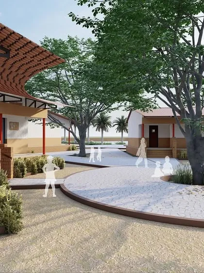 Here, we focused on the flow between buildings, creating a central courtyard that serves as a hub for student activity and community. Our designs prioritize natural light and functional layouts to create a positive and engaging atmosphere.