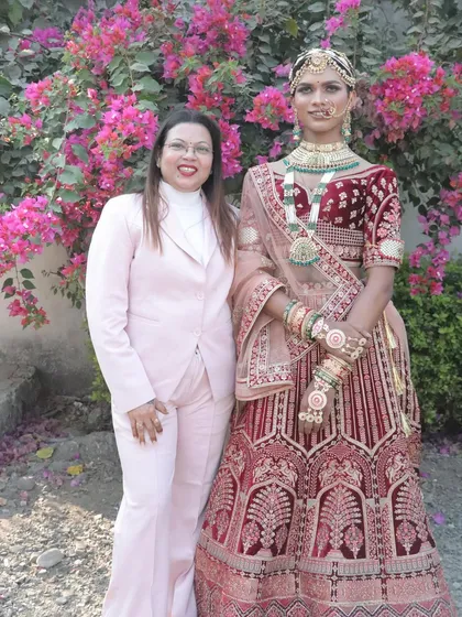 Standing proudly with my model after the transformation. This is what my academy is about: pushing creative limits and achieving unbelievable results.
