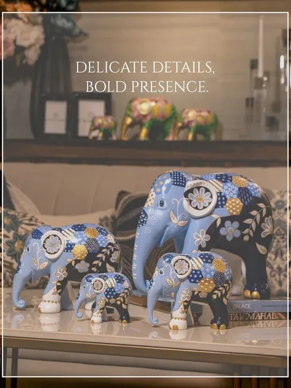 My collection is built on the principle of delicate details creating a bold presence. The Elephant Parade sculptures are a perfect example, where vibrant, hand-painted artistry meets a meaningful cause, bringing both beauty and purpose into your home.