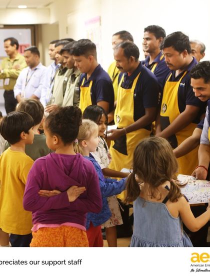 Students gather around our support staff to share their appreciation. These moments help build a strong, supportive, and respectful school environment for everyone.