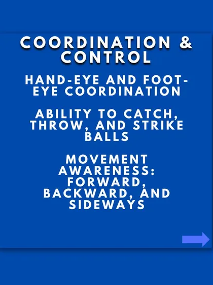 Hand-eye coordination, the ability to catch and throw, and spatial awareness are critical skills we develop in our youngest players before they even focus heavily on complex strokes.