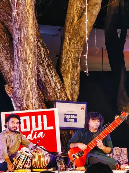 A collection of images from various concerts with the one and only Pandit Niladri Kumar ji. Whether on the sitar or his Zitar, every concert with him is a masterclass in creativity.