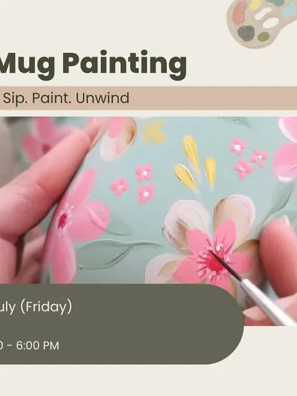 Sip your morning coffee from a mug you painted yourself. My mug painting workshops let you add a personal, artistic touch to your daily routine.
