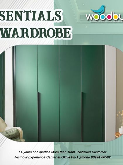 Don't be afraid to use color in your bedroom. This essential wardrobe in a deep forest green adds a touch of personality and sophistication. The handleless design keeps the look clean and uncluttered, making the color the main feature.