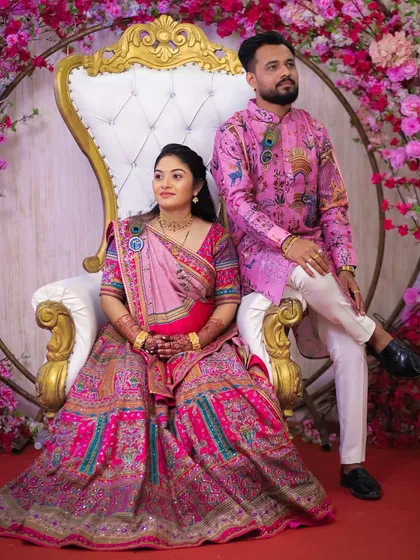 The royal treatment. This couple looks majestic, celebrating their baby shower in style with outfits from my collection.