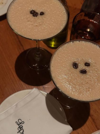 A duo of perfect Espresso Martinis at La Piazza. It's a classic for a reason, and a must have shot for any Italian restaurant feature.