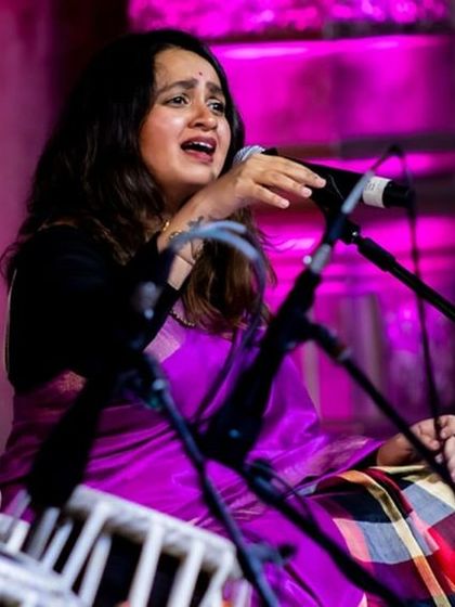 Another shot from the Bengaluru Ganesha Utsava, capturing the passion and emotion of the performance. Every song is a story, and I pour my heart into telling it.